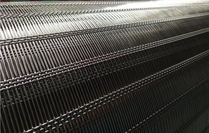 Abrasion Resistant Steel Wire Quarry Screen Mesh , Aggregate Woven Metal Screen 7