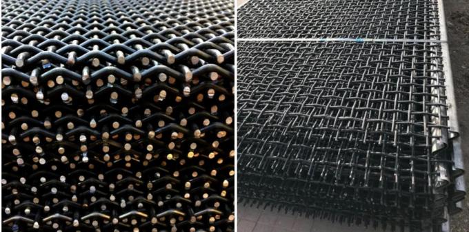 Woven Crimped Wire Mesh Vibrating Screen For Mining Quarry 1