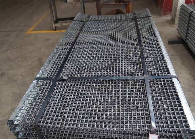 Rectangular Spring Steel Metal Wire Mesh Screen ISO9001 Standards 1