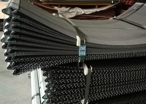 Square Opening Quarry Screen Mesh High Tensile Steel Wire Cloths Double Crimped