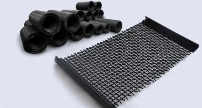 Woven Crimped Wire Mesh Vibrating Screen For Mining Quarry 0