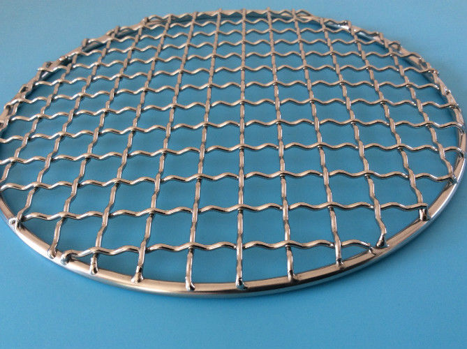 Twill Weave Welded Ss201 1.0mm Round Bbq Grill Mesh 1