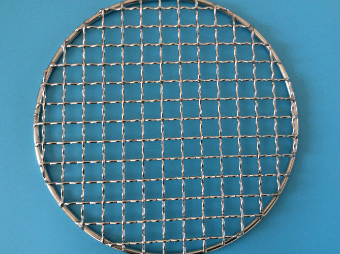 Twill Weave Welded Ss201 1.0mm Round Bbq Grill Mesh 2